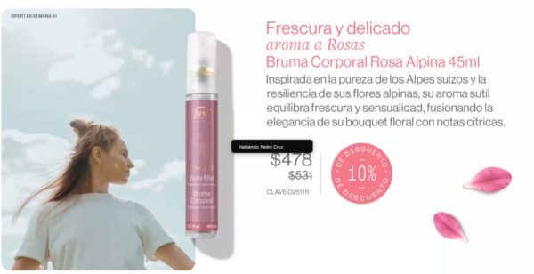 Bruma corporal de Rosa alpina
